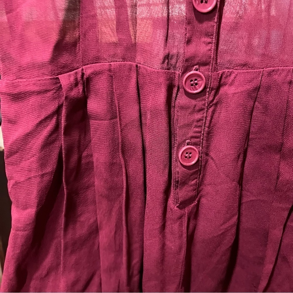 Reformation Deep Red Sheer Romper - Picture 7 of 14